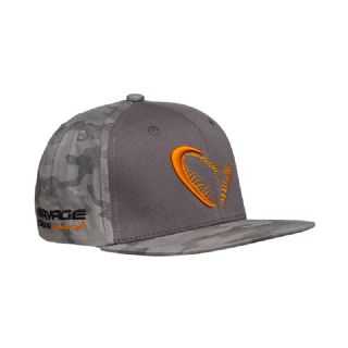 Savage Gear Flex Fit Camo Grey Flat Peak Hat